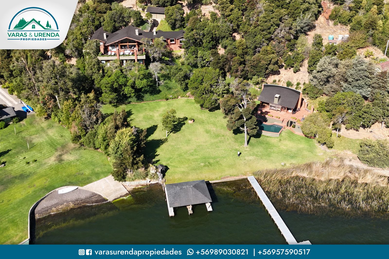 Se Vende espectacular casa de 421 m2 en terreno de 12.040 m2 con 80 metros frente al Lago Vichuquén – VII región