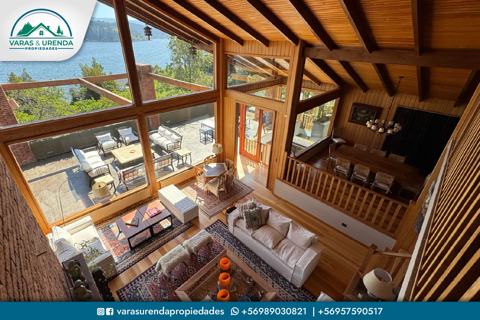 Se Vende espectacular casa de 421 m2 en terreno de 12.040 m2 con 80 metros frente al Lago Vichuquén – VII región