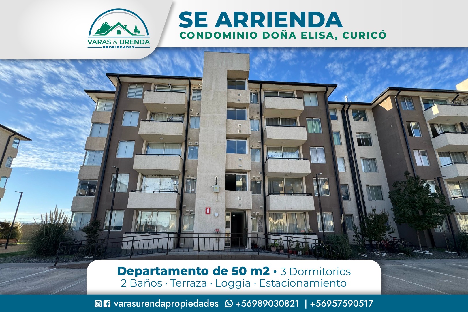 Se Arrienda departamento en Condominio Doña Elisa, Curicó