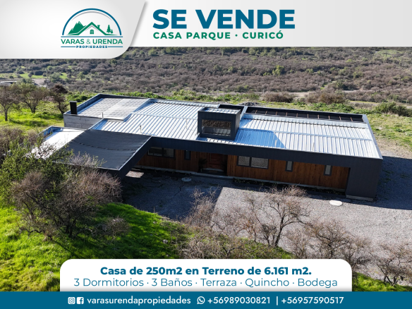 Se Vende linda casa de 250 m2 en Casa Parque, Curicó