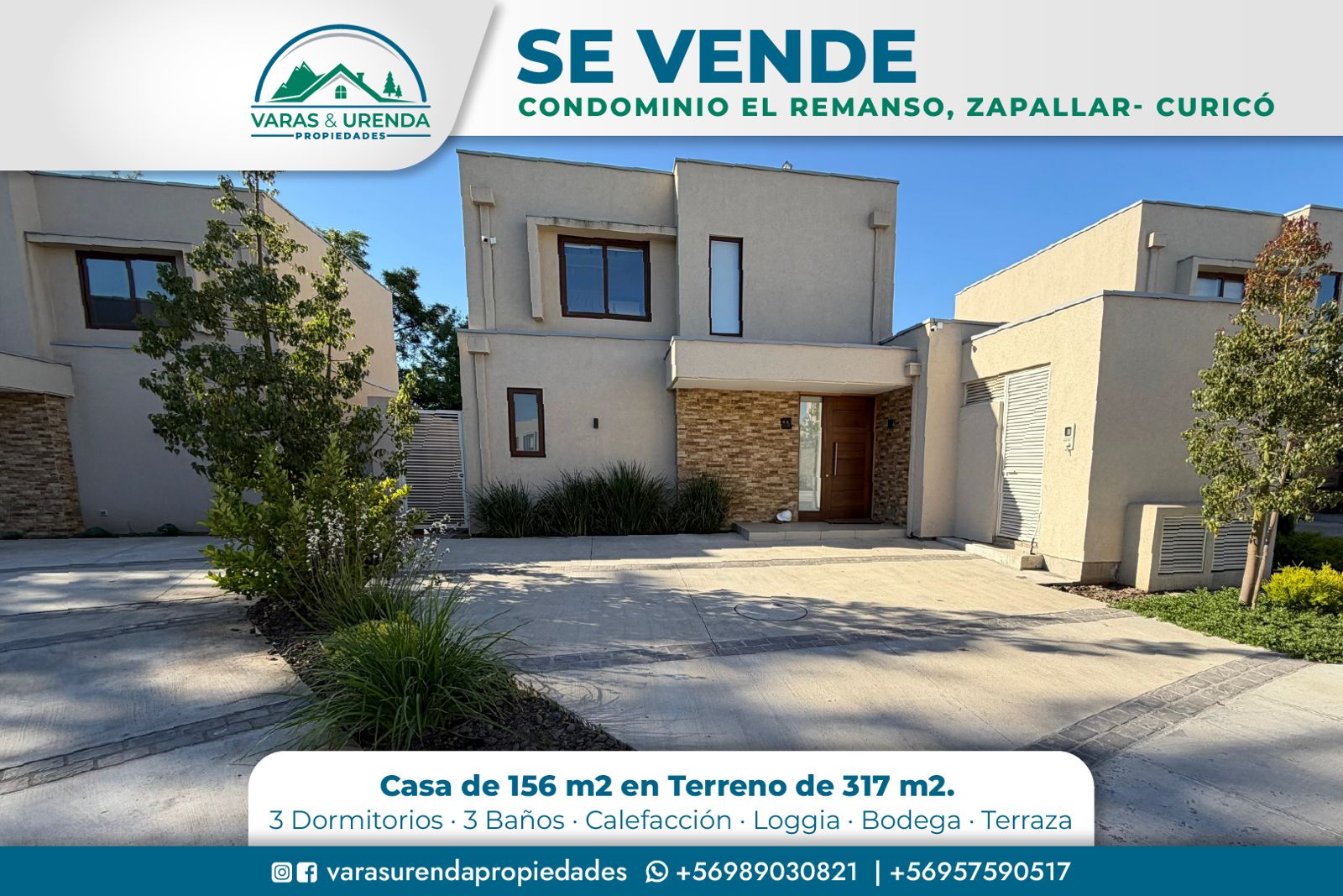 SE VENDE CASA AMOBLADA EN CONDOMINIO EL REMANSO, ZAPALLAR, CURICÓ