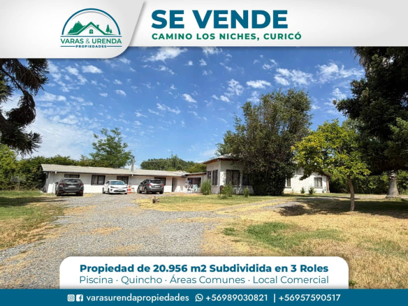 Se Vende excelente propiedad ubicada al lado Universidad de Talca, Los Niches, Curicó