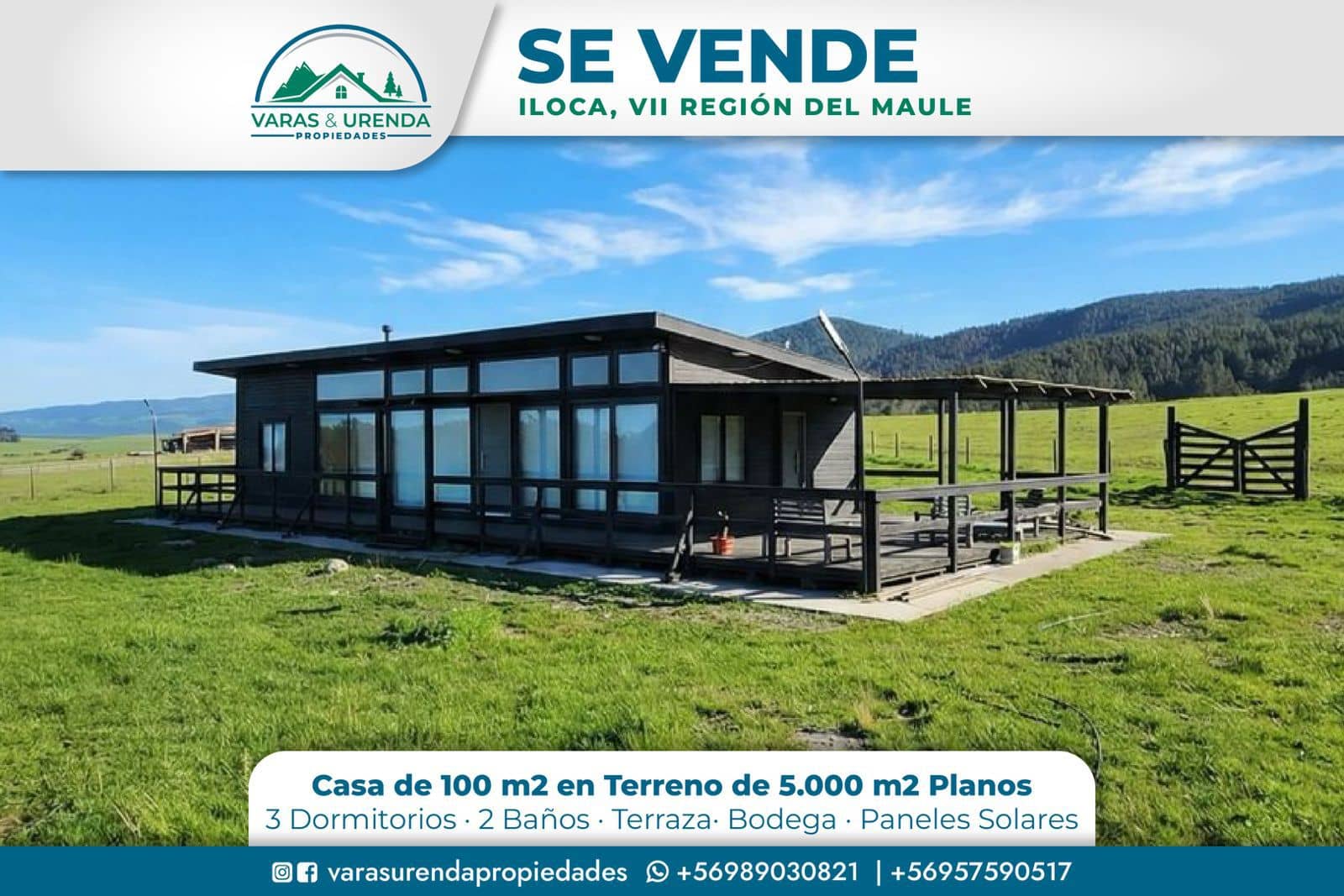 Oportunidad! Se Vende casa amoblada en Iloca, VII Región