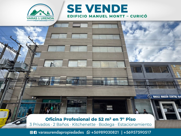 Se Vende oficina profesional en Edificio Manuel Montt, Curicó