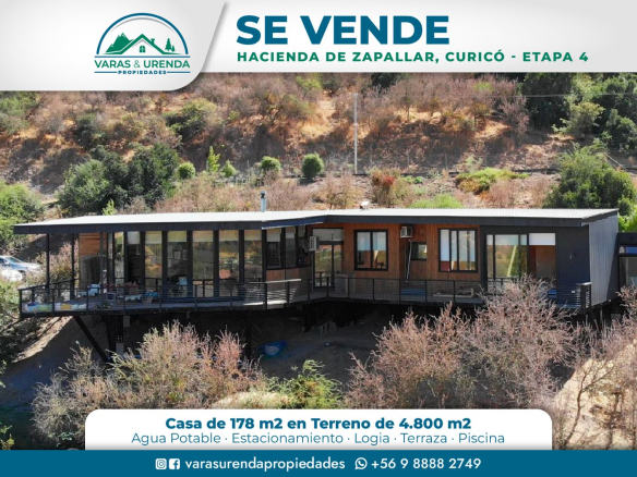 Se Vende Casa de 178 m2 con espectacular vista en Hacienda Zapallar, Curicó (Etapa 4)