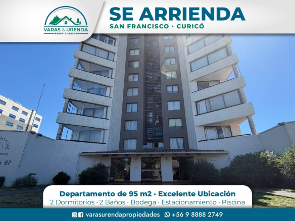 Se Arrrienda departamento en excelente ubicación, San Francisco, Curicó