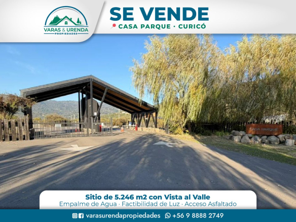 Se Vende lindo sitio de 5.246 m2 en Casa Parque, Curicó