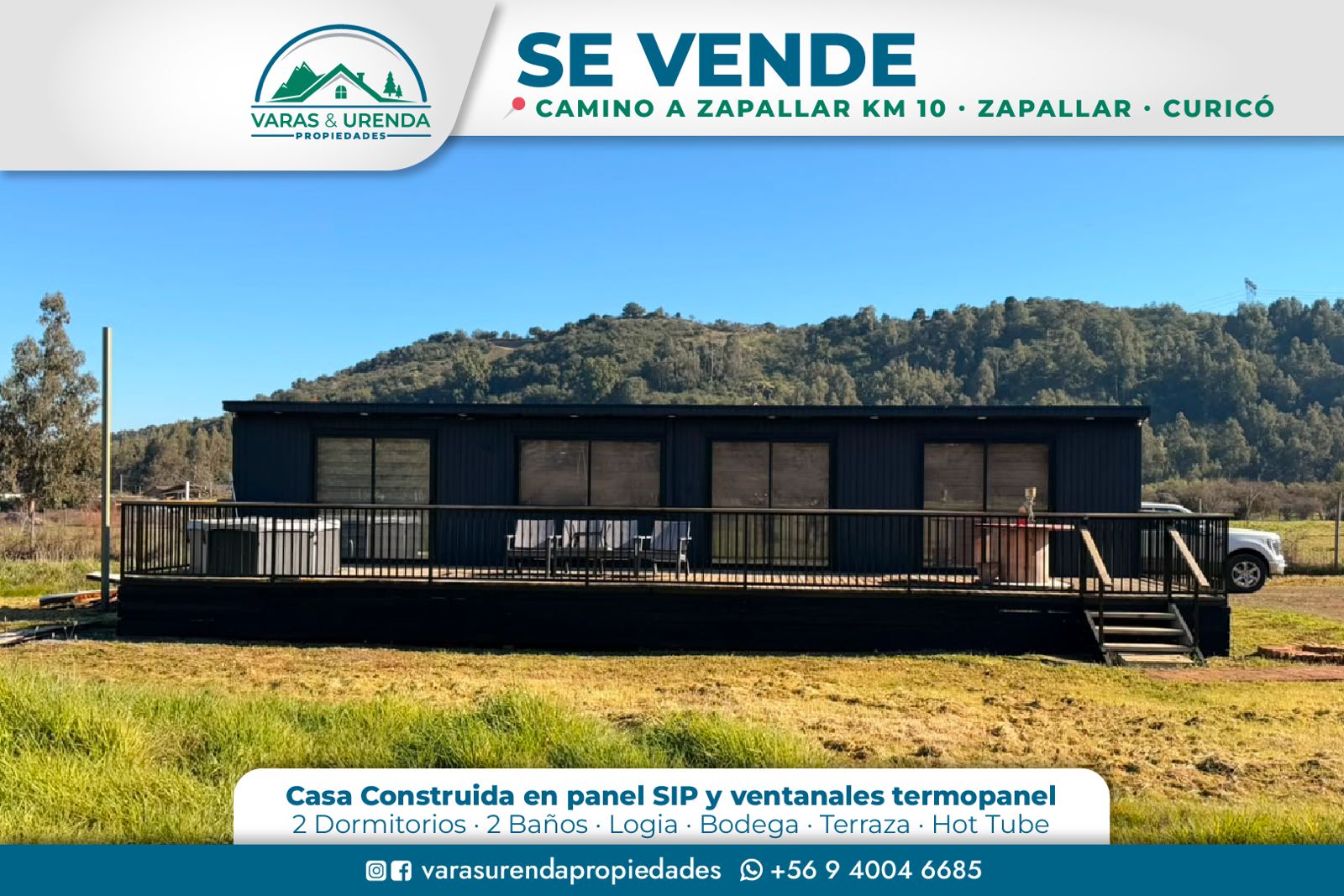Se Vende excelente casa en camino a Zapallar km 10, Curicó